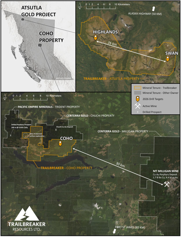 Trailbreaker Resources Prepares To Drill Three Targets And Provides Corporate Update